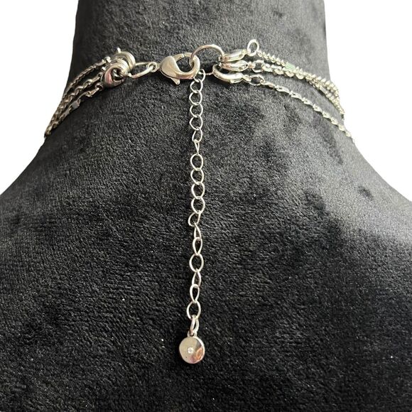 VERONESE Layered Necklace Silver Tone Baroque Pearl Pendant Tassel Chain Women - Picture 12 of 16